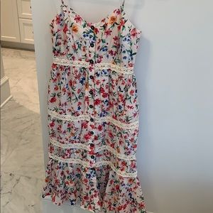 Lovers + Friends Floral Midi Dress - Multicolor